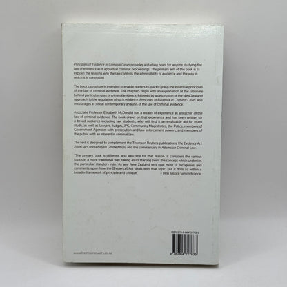 Principles of Evidence in Criminal Cases by Elisabeth McDonald