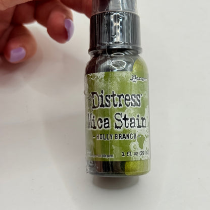 Tim Holtz Distress Mica Stain – Holly Branch 29ml
