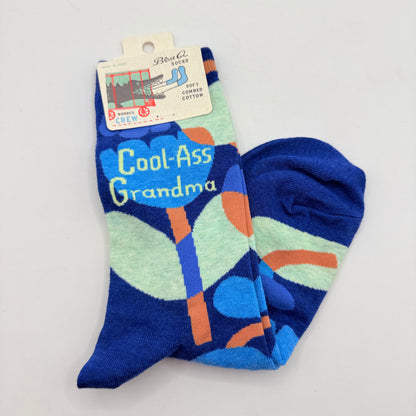 Blue Q Cool-Ass Grandma Crew Socks -  Women’s 5–10