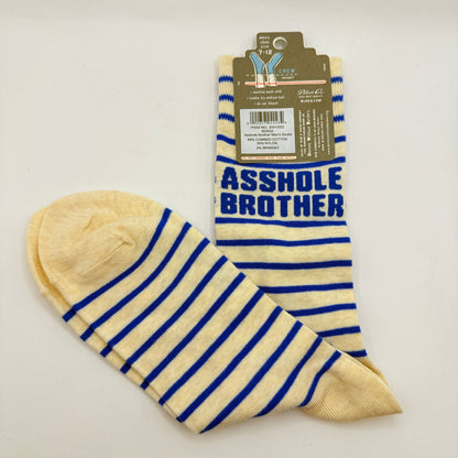 Blue Q “Asshole Brother” Men’s Crew Socks Men’s 7–12