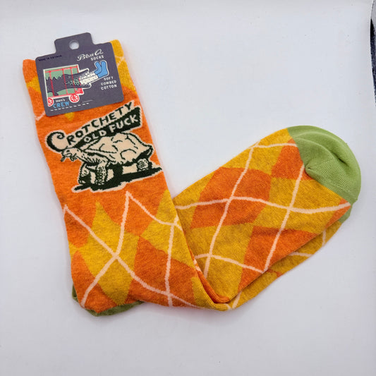 Blue Q “Crotchety Old F*ck” Men’s Crew Socks Men’s 7–12