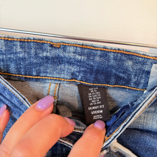 H&M Skinny Fit Blue Denim Jeans – 40