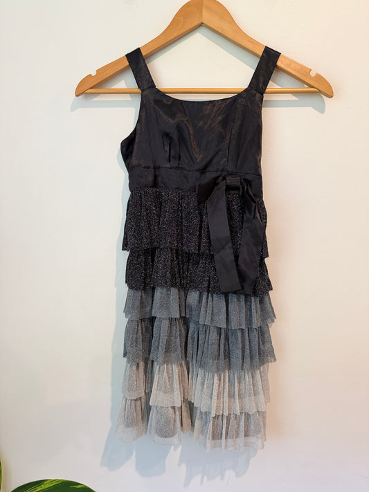 Girls Go Girl Size 6-8 Sleeveless Dress with Tiered Ruffles