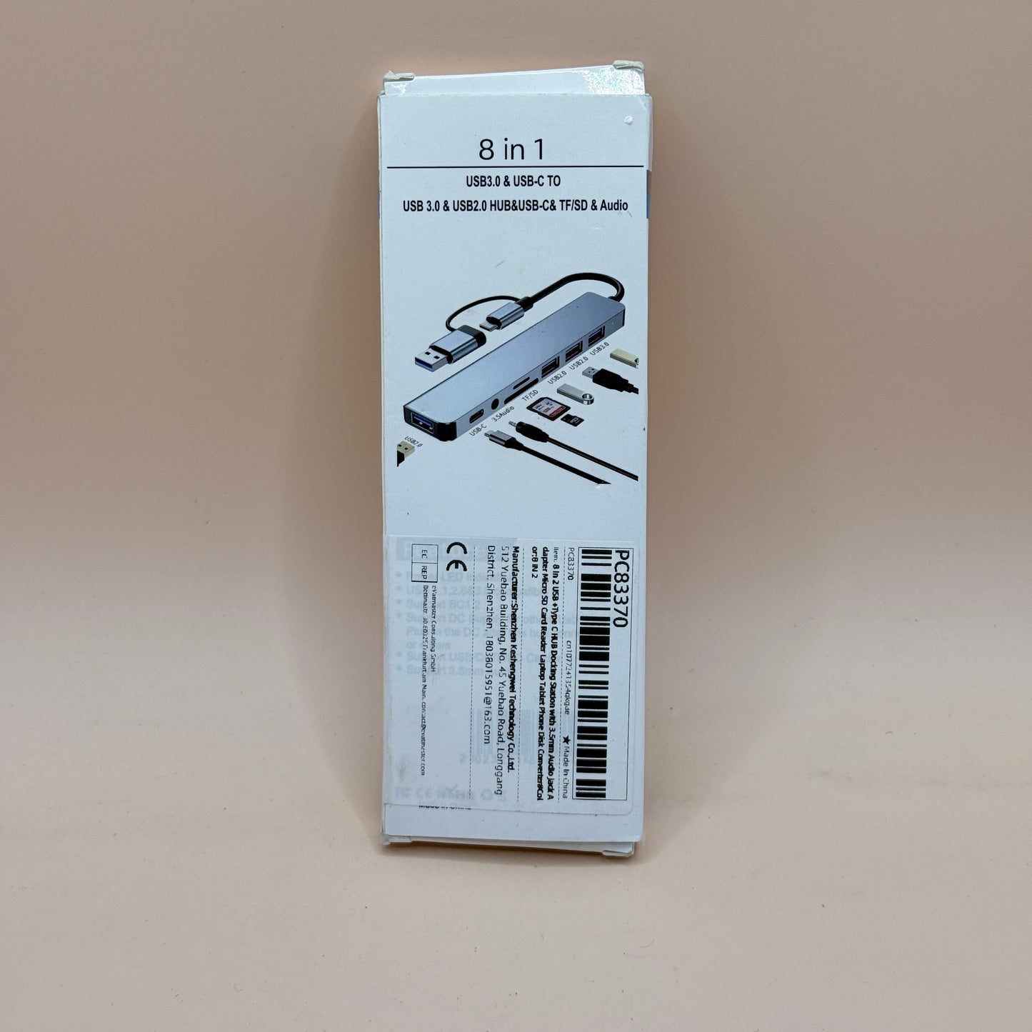 Support BC1.2 Type-C Adapter 8 in 1 USB Hub