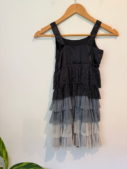 Girls Go Girl Size 6-8 Sleeveless Dress with Tiered Ruffles
