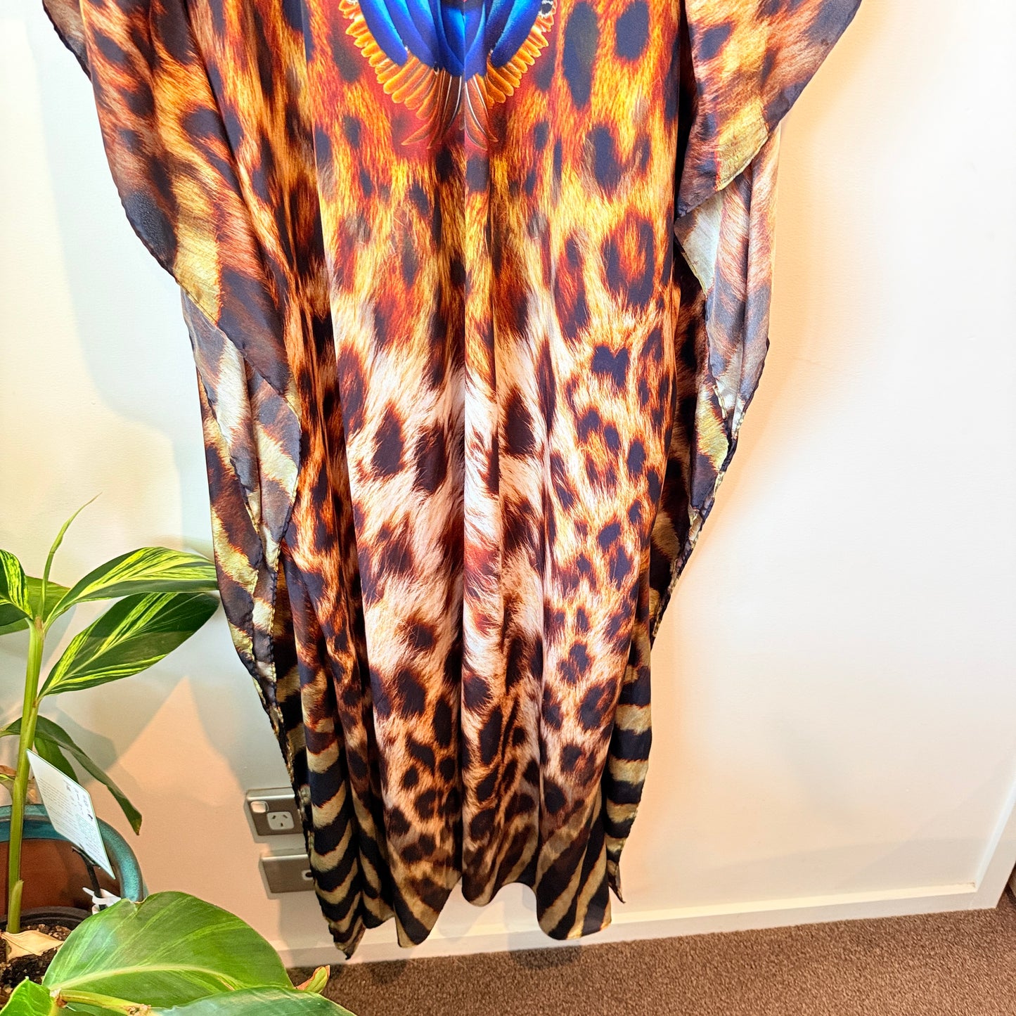 Resort by Augustine Leopard Print Jeweled Kaftan - One Size