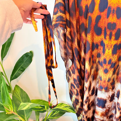 Resort by Augustine Leopard Print Jeweled Kaftan - One Size