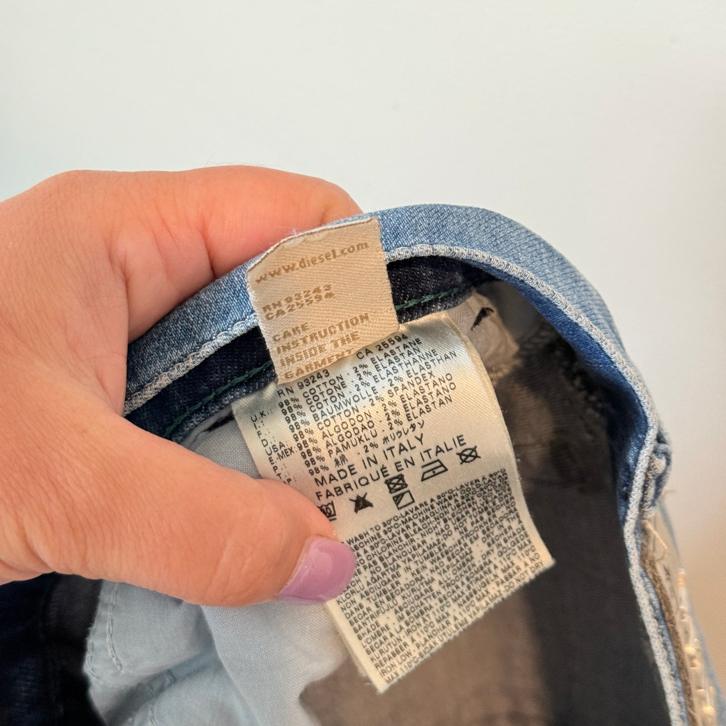 Diesel Getlegg Slim-Skinny Low Waist Jeans Blue - W25 L32