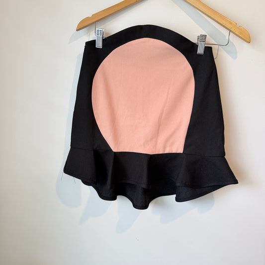 Milin Black and Pink Ruffle Mini Skirt - 8