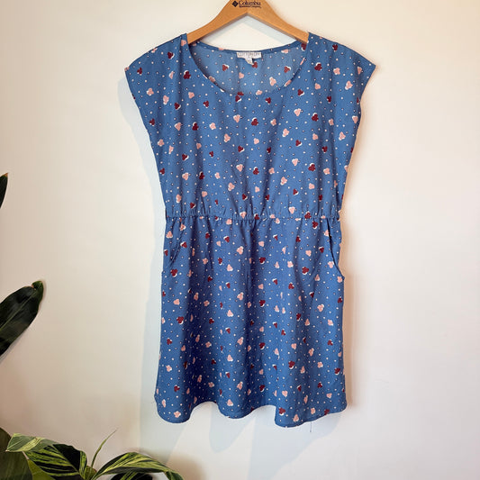 Cotton On Blue Patterned Dress - S
