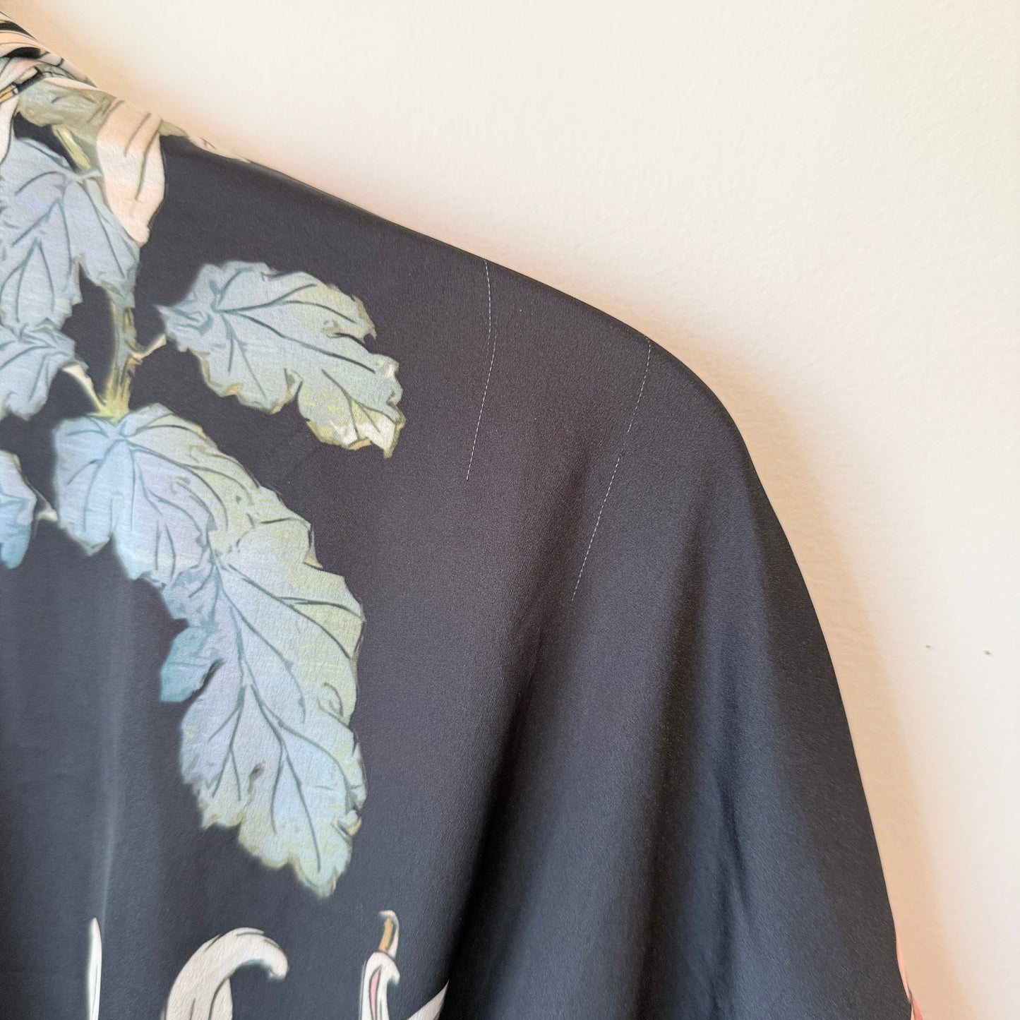 Acapella Black Floral Robe - Size 8