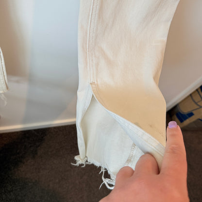 Glassons White Raw Hem Jeans - Size 8