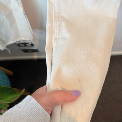 Glassons White Raw Hem Jeans - Size 8