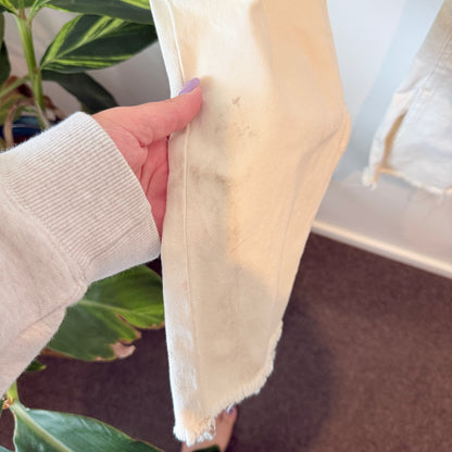 Glassons White Raw Hem Jeans - Size 8