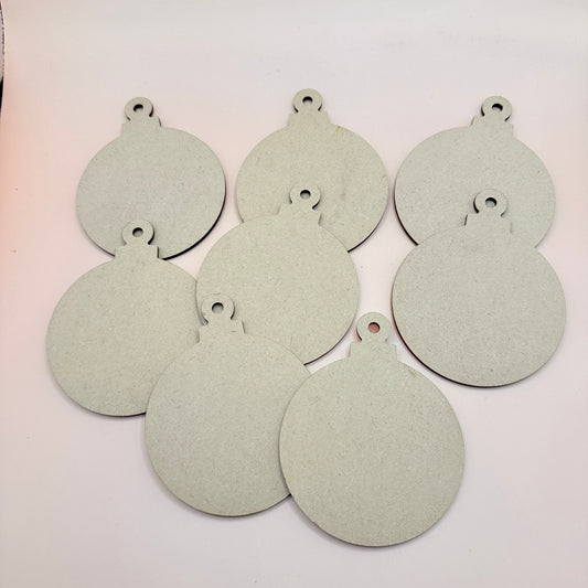 Blank MDF Christmas Ornament Discs (DIY Craft Pack)