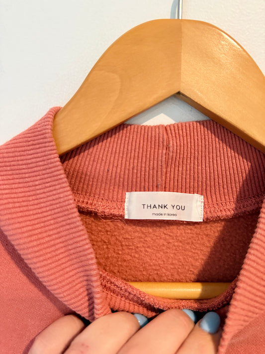 Thank You Size U/Arm to U/Arm 64cm Waist 84cm Sweatshirt