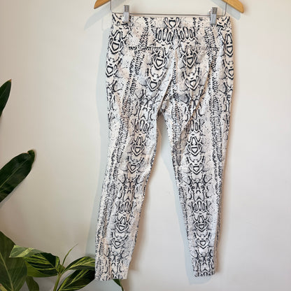 Country Road Snakeskin Print Trousers White Black - Size 4