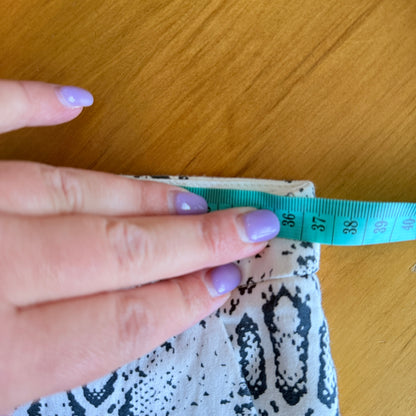 Country Road Snakeskin Print Trousers White Black - Size 4