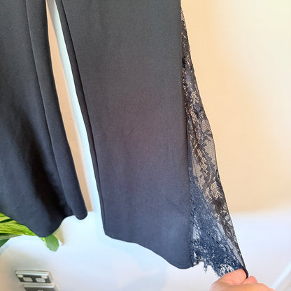 Shein Size S Black Lace Side Flare Pants