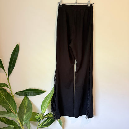 Shein Size S Black Lace Side Flare Pants