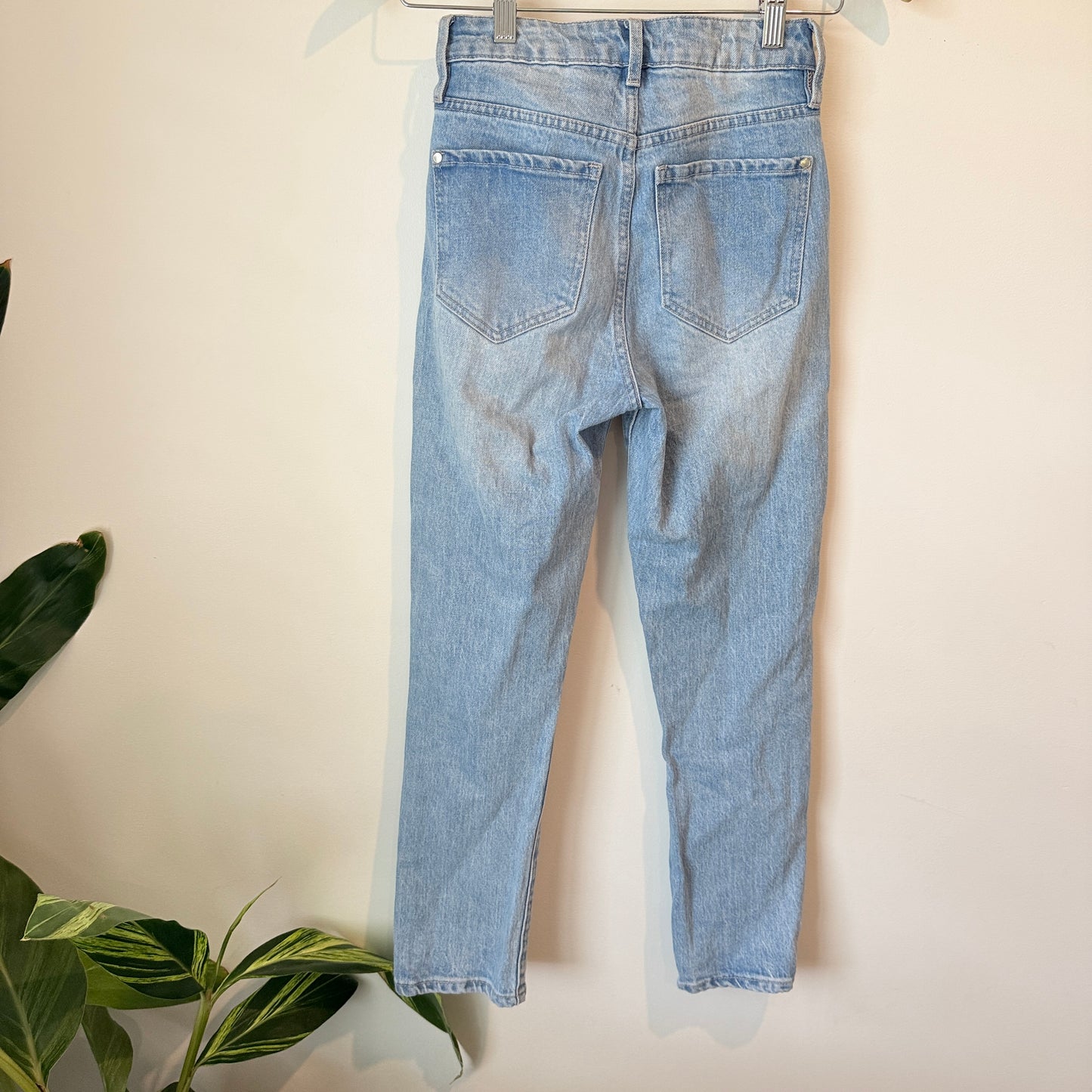 Forever New Size 4 Light-Wash Straight-Leg Denim Jeans