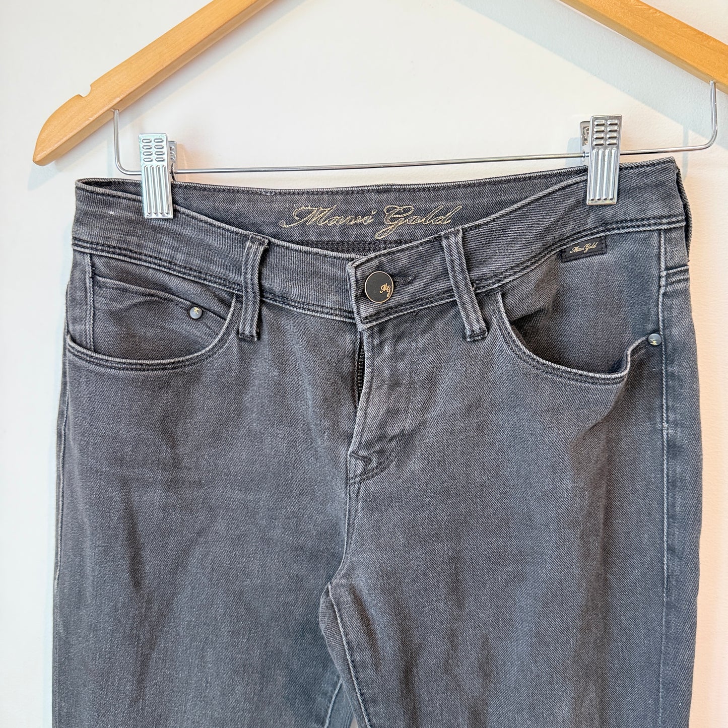 Mari Gold Size 32 Black Stretch Denim Jeans