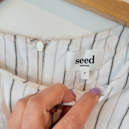 Seed Size 8 White Wrap Dress