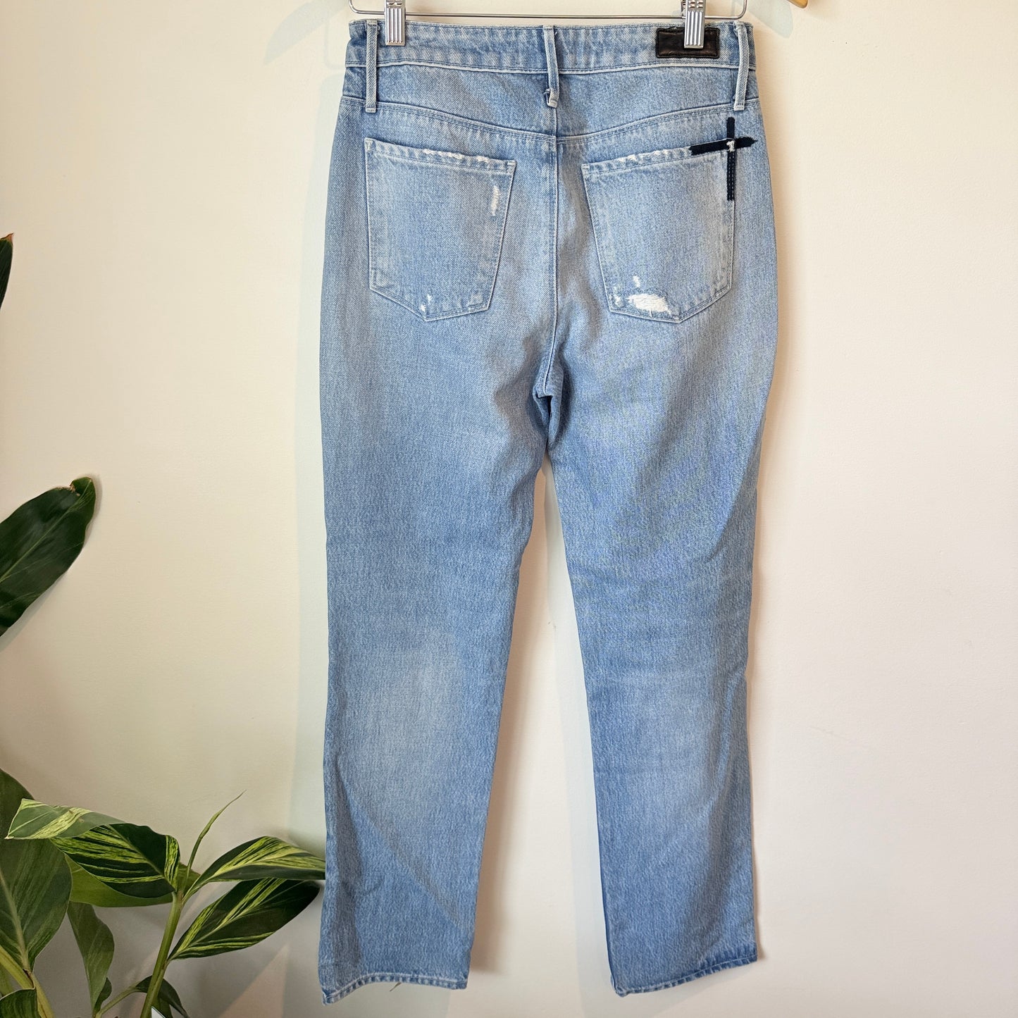 RtA Size 25 Distressed Straight-Leg Denim Jeans