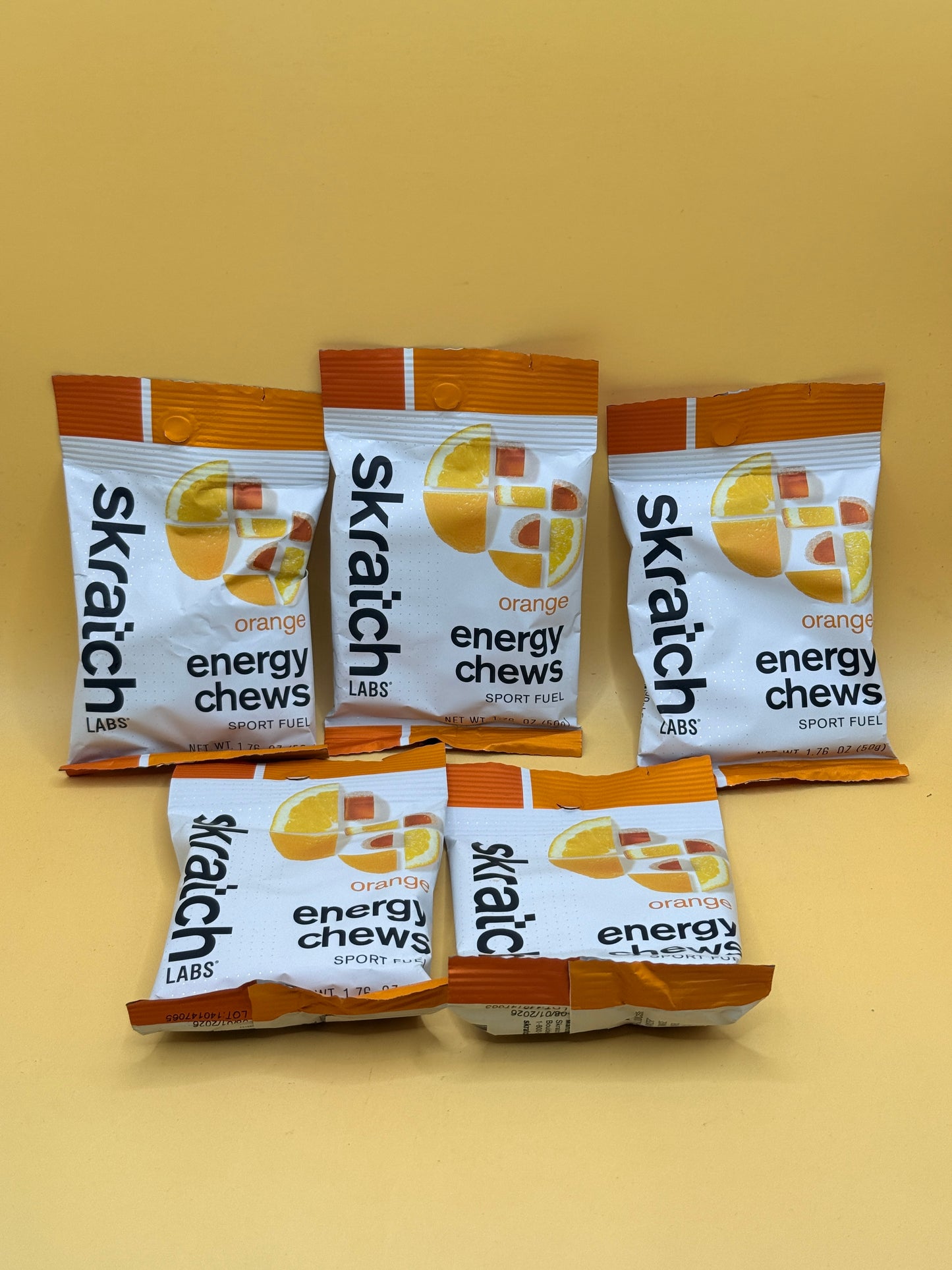 Skratch Labs Orange Energy Chews Sport Fuel 50g 5 Pack