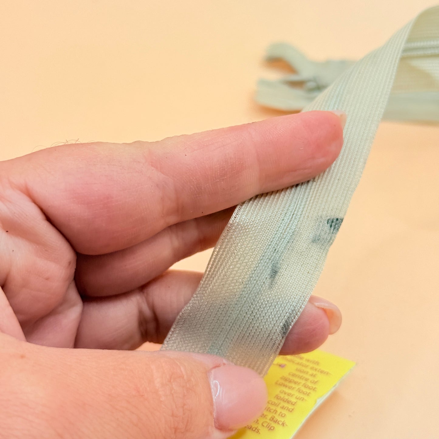 Birch Polyester Invisible Zip 40cm Natural Sewing Zipper