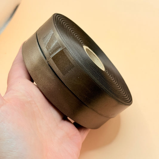 2x Brown Satin Ribbon Roll