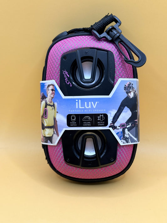iLuv Portable Hi-Fi Speaker Sports Pink Mini Stereo Speaker