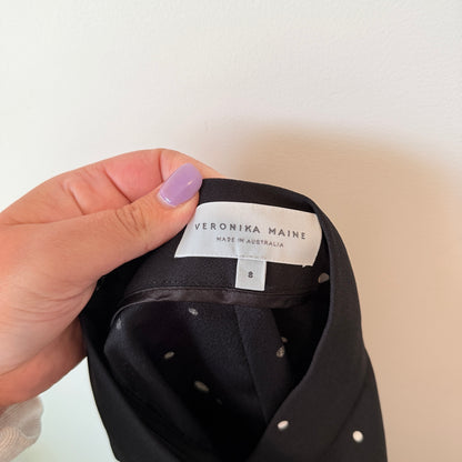 Veronika Maine Size 8 Black Mini Skirt
