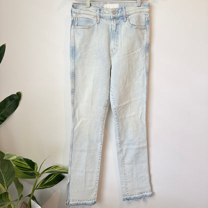 Mother Size 27 Straight Leg Light Blue Denim Jeans