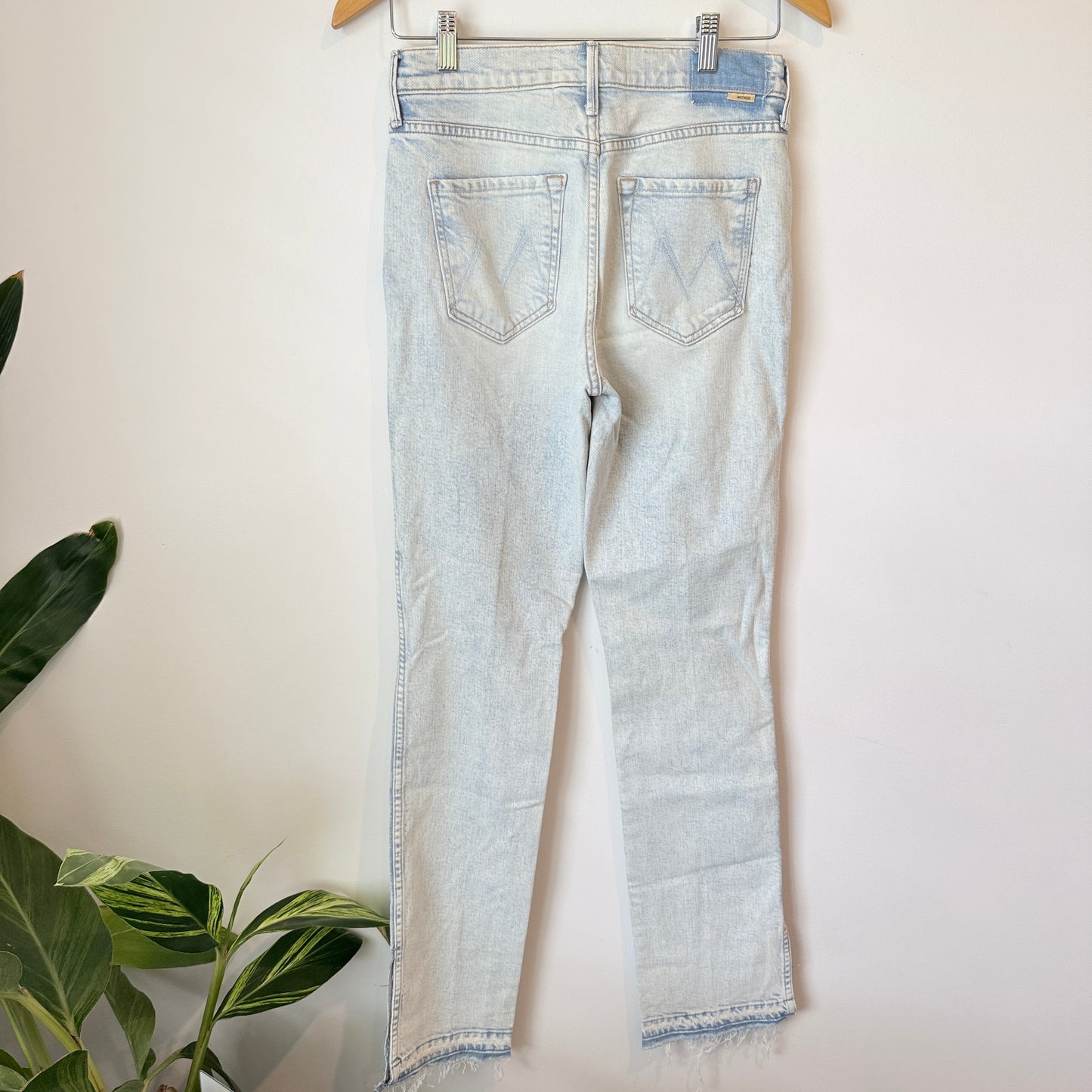 Mother Size 27 Straight Leg Light Blue Denim Jeans