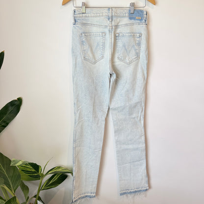 Mother Size 27 Straight Leg Light Blue Denim Jeans