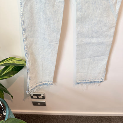 Mother Size 27 Straight Leg Light Blue Denim Jeans