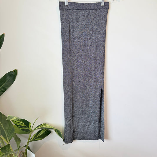 Brand Unknown Knit Midi Skirt with Side Slit – Waist 66cm