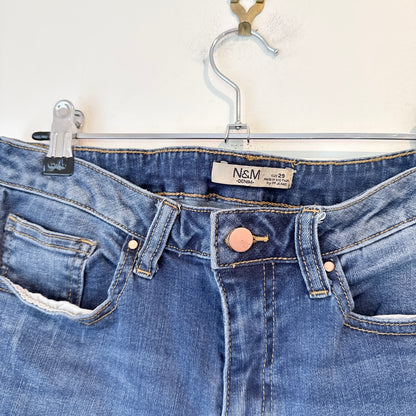 N & M Size 29 Medium-Wash Blue Jeans