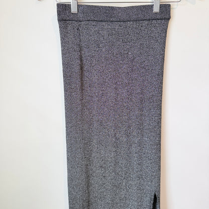 Brand Unknown Knit Midi Skirt with Side Slit – Waist 66cm