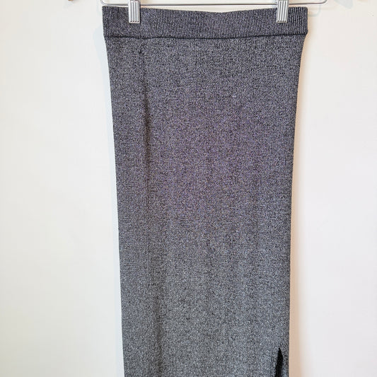 Brand Unknown Knit Midi Skirt with Side Slit – Waist 66cm