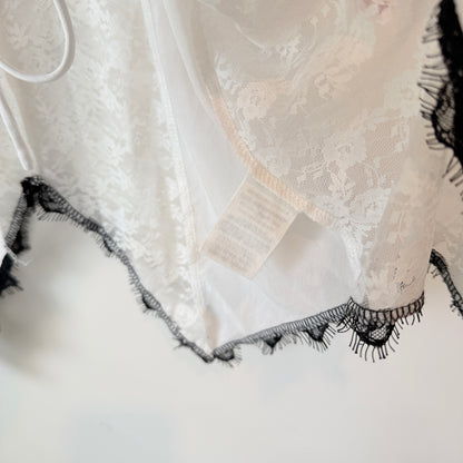 Glassons White Lace Handkerchief-Hem Cami Size M