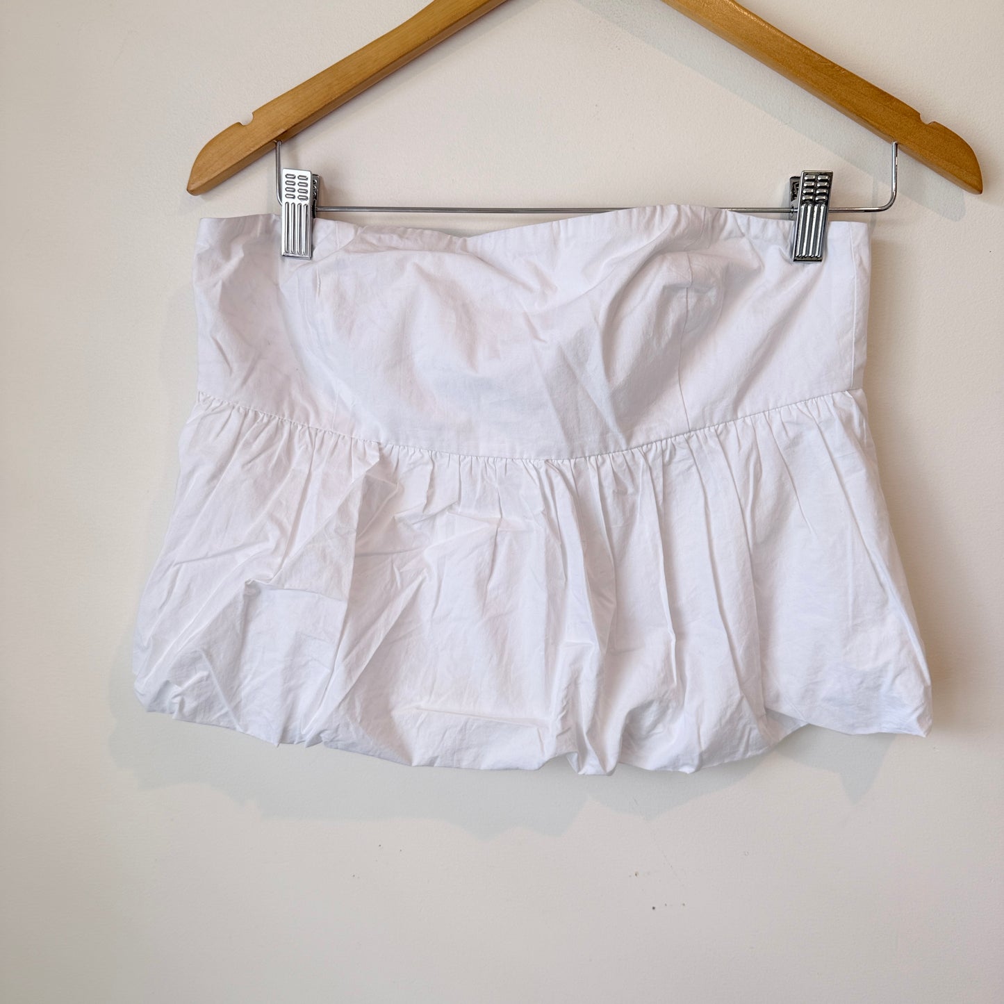 Glassons White Smocked Waist Mini Skirt Size 10