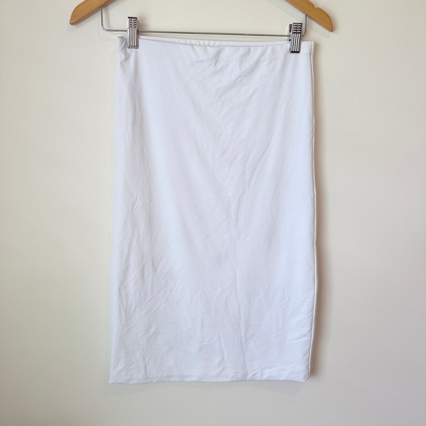 Glassons White Bodycon Midi Skirt Size M