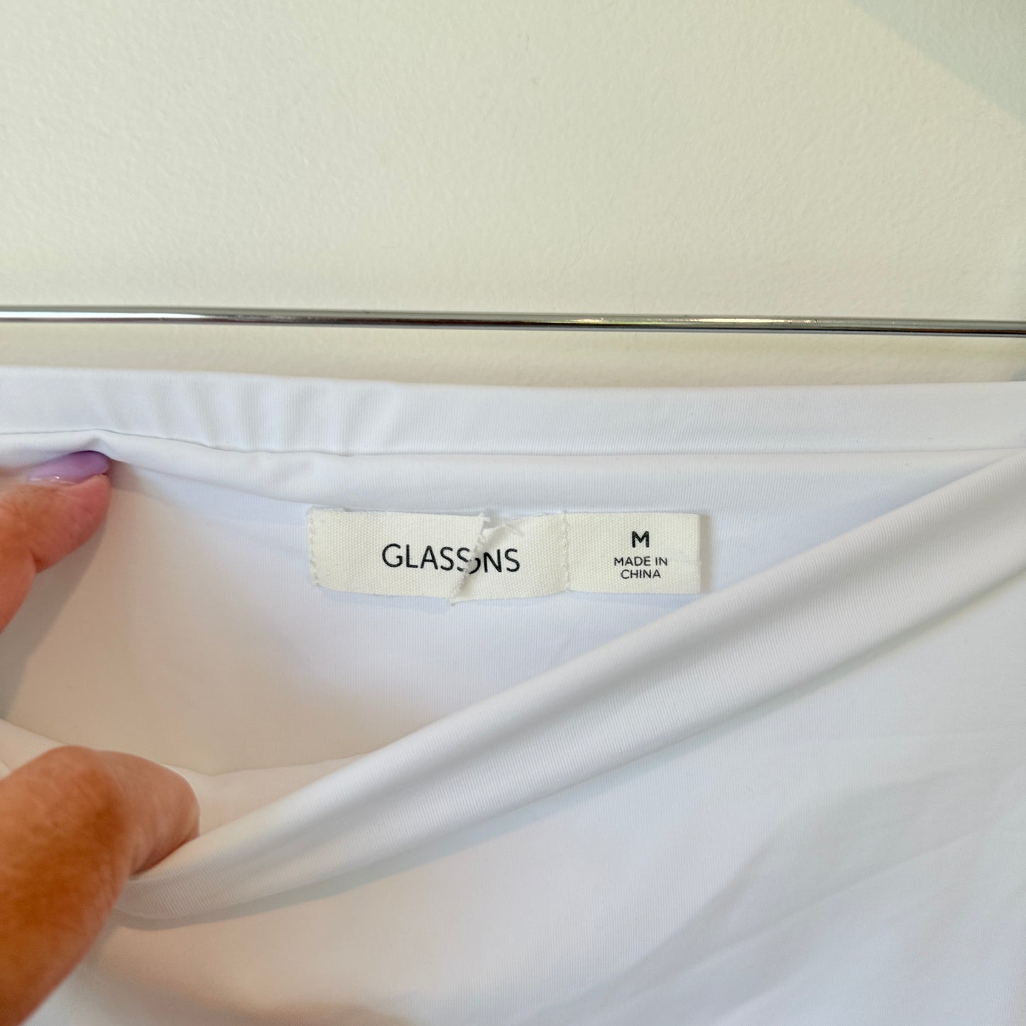 Glassons White Bodycon Midi Skirt Size M