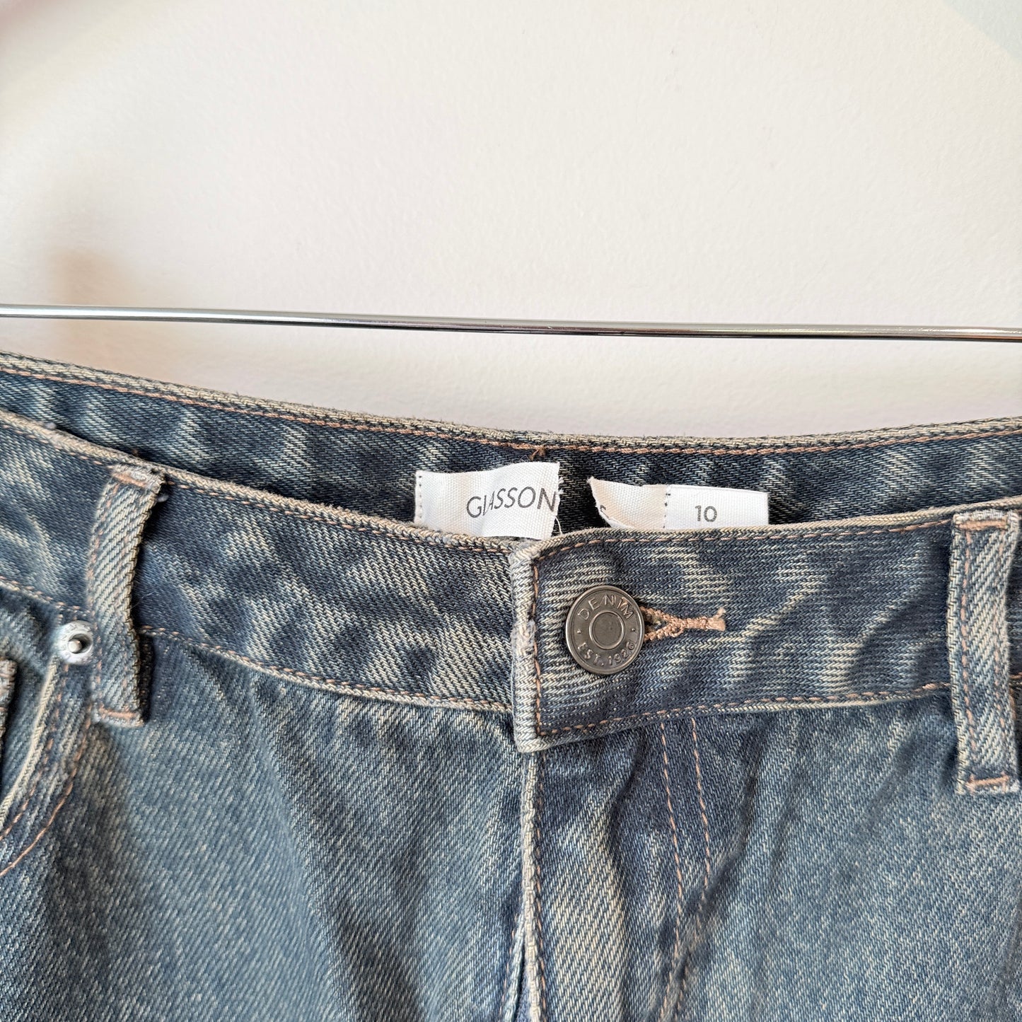 Glassons Blue Denim Midi Skirt Size 10