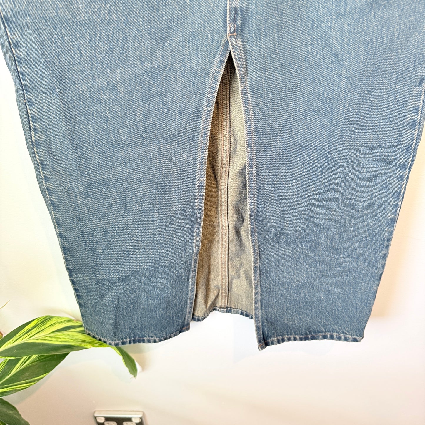 Glassons Blue Denim Midi Skirt Size 10