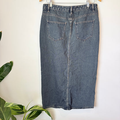 Glassons Blue Denim Midi Skirt Size 10