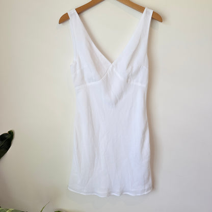 Glassons White V-Neck Dress – Size 10
