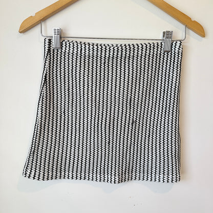 Glassons Black & White Knit Mini Skirt – Size M